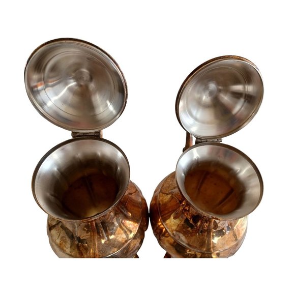 English Silver Mfg Corp USA 4 Pc Coffee Tea Set 2 Pots Sugar Creamer Silverplate - Picture 5 of 12